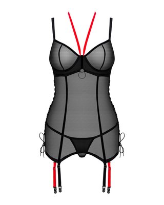 Сетчастый эффектный корсет Obsessive Glandez corset 100399 фото