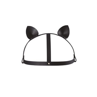 маска кішечки Bijoux Indiscrets MAZE - Cat Ears Headpiece, екошкіра SO2684 фото